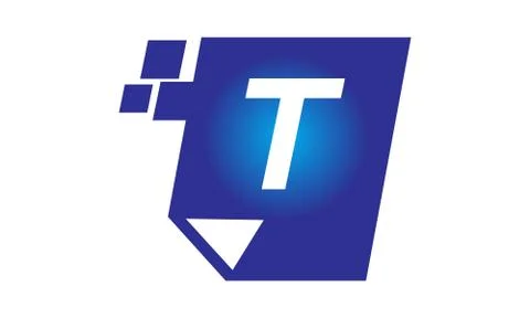 Digital Paper Initial T 스톡 일러스트