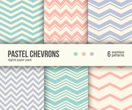 Digital paper pack, 6 abstract patterns Stockillustratie