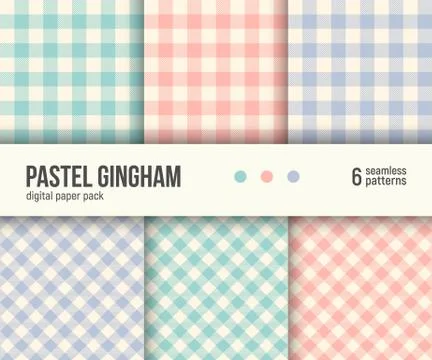 Digital paper pack, 6 abstract patterns Stockillustratie
