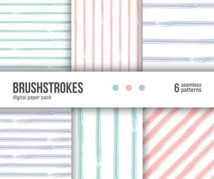 Digital paper pack, 6 abstract patterns Stockillustratie