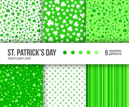 Digital paper pack, 6 abstract patterns Illustrazione stock