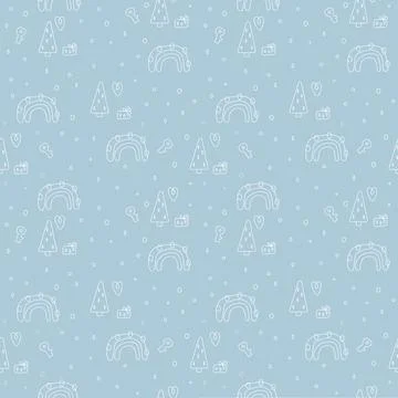 Digital paper packaging Forest animals - Seamless pattern of forests, animals Stock Illustration