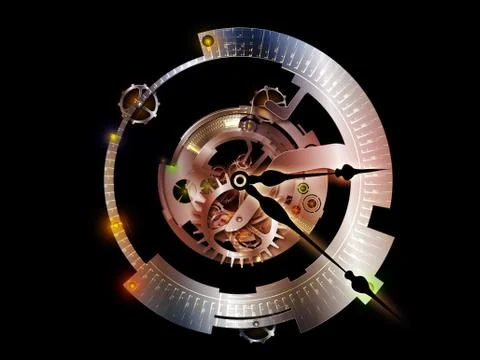 Digital Paradigms of Clockwork Stock Illustration