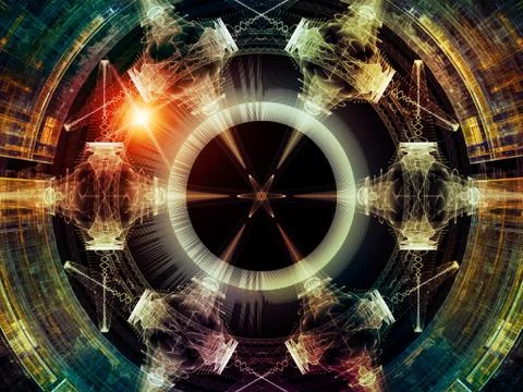 Digital Paradigms of the Virtual Space Illustrazione stock