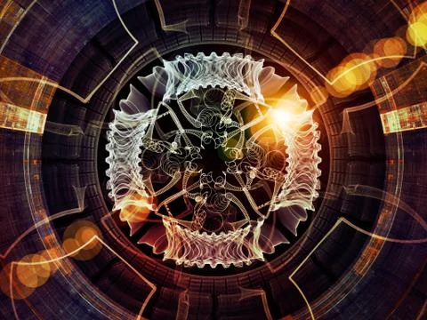 Digital Paradigms of the Virtual Space Illustrazione stock