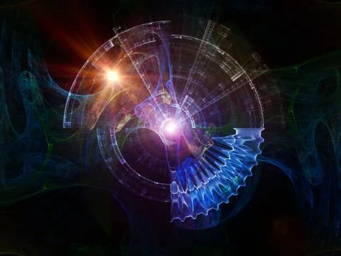 Digital Paradigms of the Virtual Space Stock-Illustration