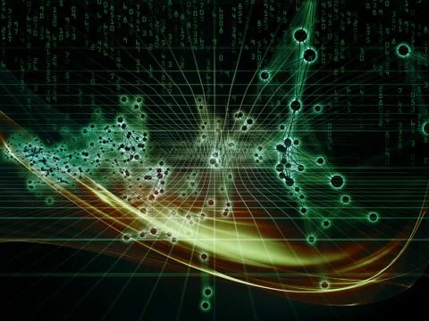 Digital Paradigms of the Virtual World Illustrazione stock