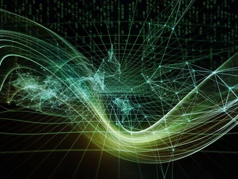 Digital Paradigms of the Virtual World Illustrazione stock