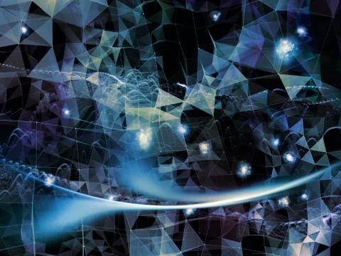 Digital Paradigms of Virtual World Illustrazione stock