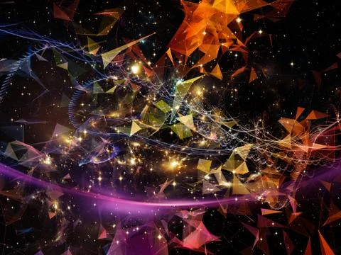Digital Paradigms of Virtual World Illustrazione stock