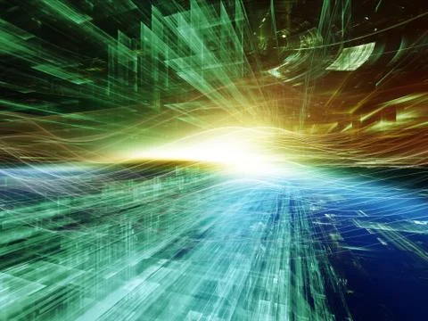 Digital Paradigms of Wave Particle Stock-Illustration