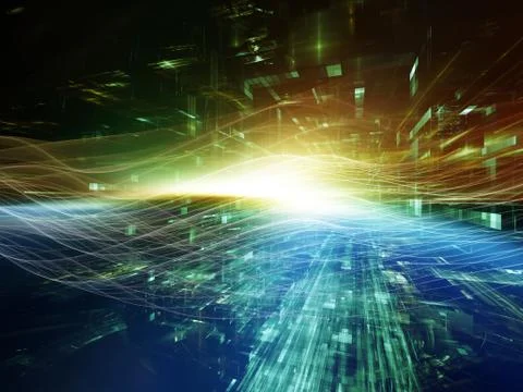 Digital Paradigms of Wave Particle Stock-Illustration