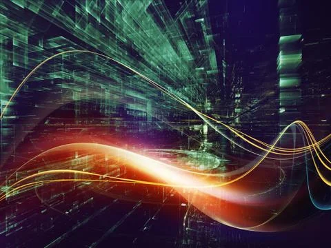 Digital Paradigms of Wave Particle Stock-Illustration