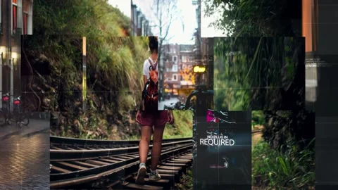 Digital Parallax Slideshow Stock After Effects