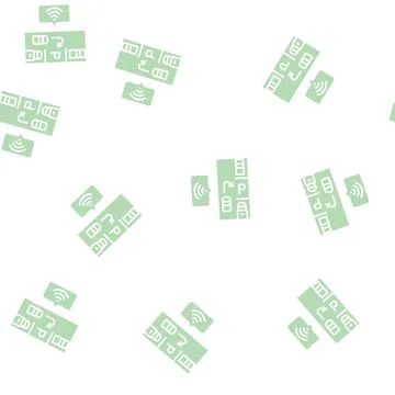 Digital parking glyph seamless pattern Illustrazione stock
