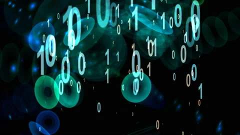 Digital particle animation of bytes Stock Footage 132421795