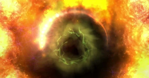 Digital Particle Animation of a cosmic Scene in 4K Stock Footage 61121936