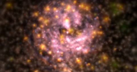 Digital Particle Animation of a cosmic Scene in 4K Stock Footage 61122411