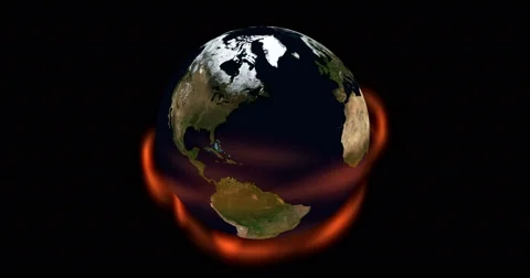 Digital Particle Animation of the Earth Stock Footage 63982945