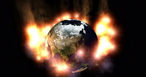 Digital Particle Animation of the Earth Stock Footage 63984761