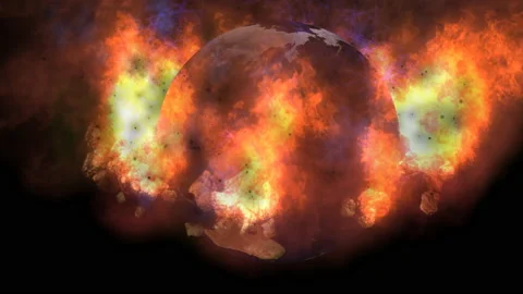 Digital particle animation of the earth Stock Footage 143921666