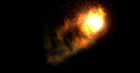 Digital Particle Animation of Fire Stock Footage 78507408