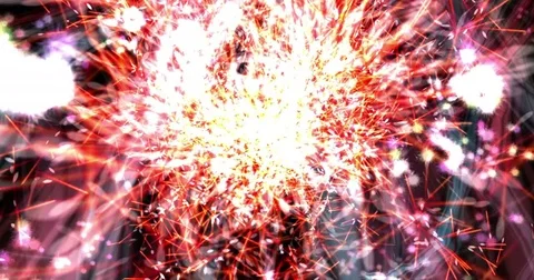 Digital Particle Animation of a Firework Stock Footage 77388750