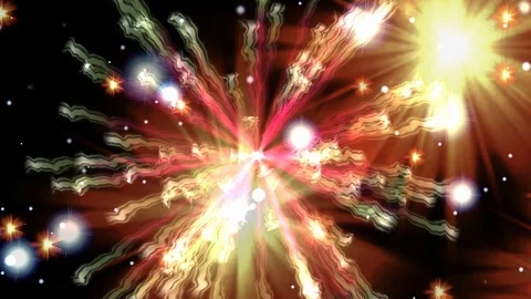 Digital Particle Animation of a Firework Stock Footage 120413763