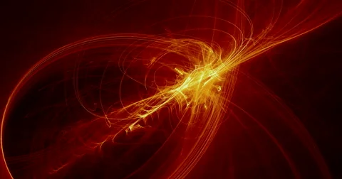 Digital Particle Animation of Light Effects Stock-Footage 61380425