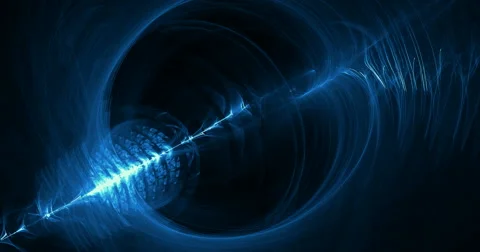 Digital Particle Animation of Light Effects Stock Footage 61381000