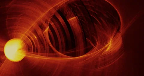 Digital Particle Animation of Light Effects Stock Footage 61381989