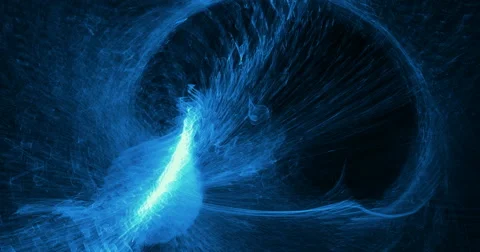 Digital Particle Animation of Light Effects Stock Footage 61382509