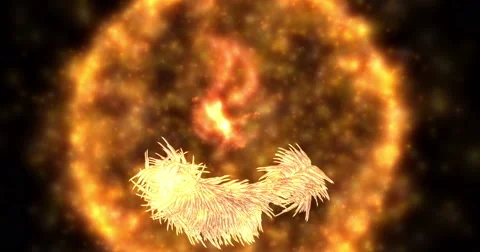 Digital Particle Animation of Light Effects Stock Footage 63982491