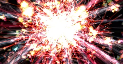 Digital Particle Animation of Light Effects Stock Footage 63985001