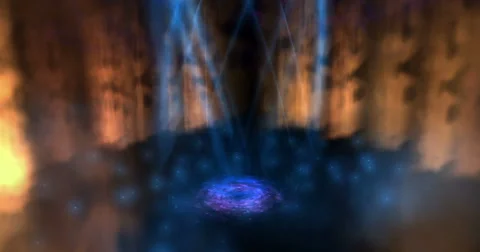 Digital Particle Animation of a magic Scene Stock Footage 61464495