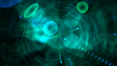 Digital particle animation of moving lights Stock Footage 132419616