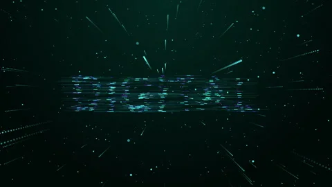 Digital Particle Digital Data Analysis Big Data, High Tech Blockchain Data 스톡 동영상 346756637