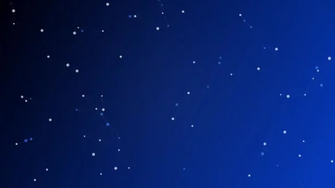 Digital Particle Field with Geometric Connecting Lines and Star Constellations Stock Footage 336423544
