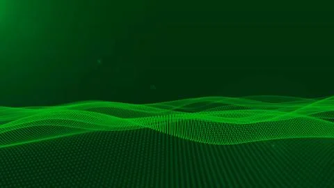 Digital particle line wave motion background Stock Illustration
