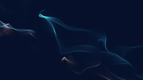 Digital particle network in abstract form Video stock 254188658