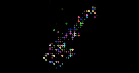 Digital Particle Silhouette Map of Monaco Stock Footage 318779816