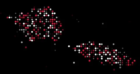 Digital Particle Silhouette Map of Samoa 動画素材 318832369