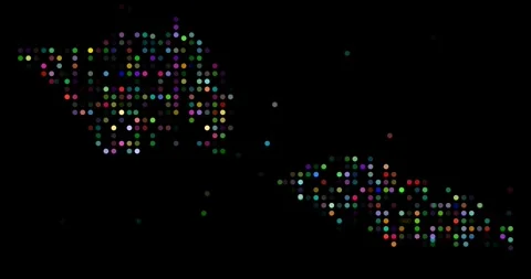 Digital Particle Silhouette Map of Samoa Stock Footage 318832370