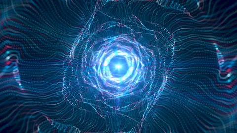 Digital Particle Tunnel loop Video stock 169331732
