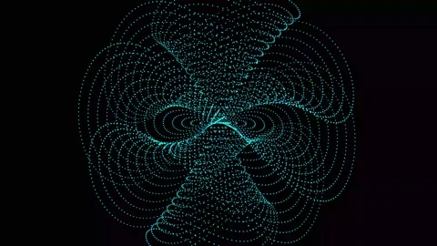 Digital particle wave and light abstract background. vd 1374 Stock Footage 171265826