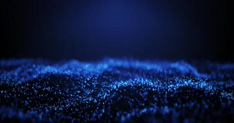 Digital particle wave and light abstract background, futuristic cyber Stock Footage 246867479