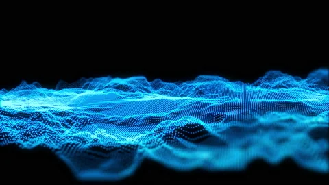 Digital particle wavy structure Stock Footage 150625458