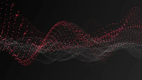 Digital Particles Abstract Background Simulation White + Red 7 Vídeos de archivo 172219493
