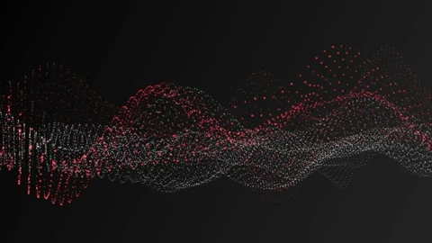 Digital Particles Abstract Background Simulation White + Red 9 Stockbeeldmateriaal 172219494