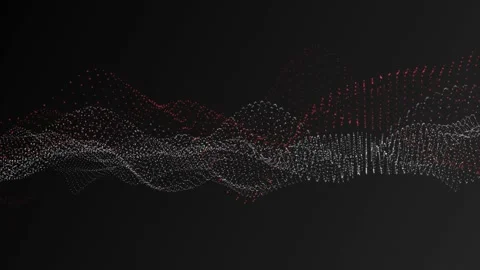 Digital Particles Abstract Background Simulation White + Red 8 Vídeos de archivo 172219496